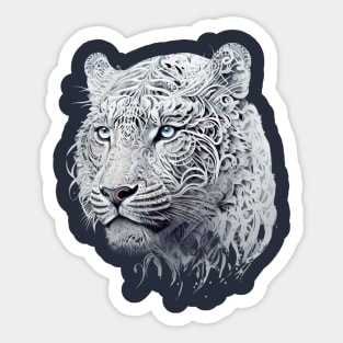 White Tiger Sticker